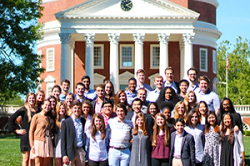 Group photo in front of rotunda