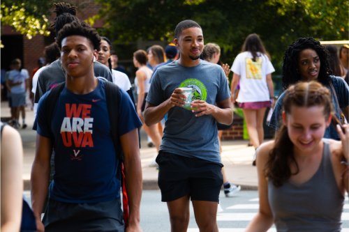 Students walking around Grounds