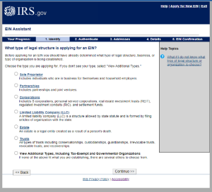 Screenshot of the IRS.gov website