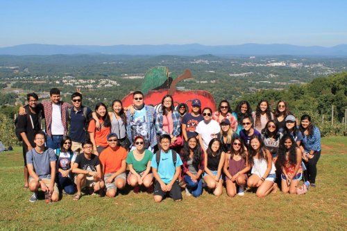 Group of students at Carter's Mountain