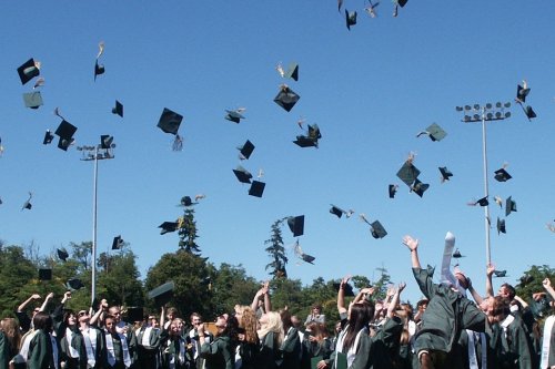 Caps off at graduation